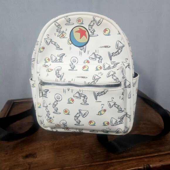Pixar Lamp Mini Backpack - BoxLunch Exclusive White Faux Leather - Picture 1 of 11